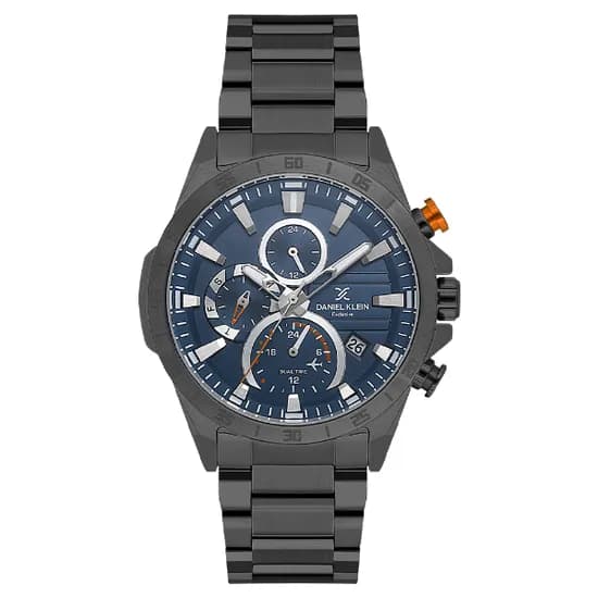 Relogio Analógico Masculino Daniel Klein DK.1.13992-4 Exclusive Gent / Pulseira de Aço Inoxidável - Preto/Azul