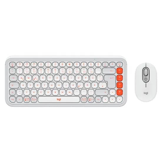 Tec/Mouse Logitech Pop Icon Combo BT White 920-013055