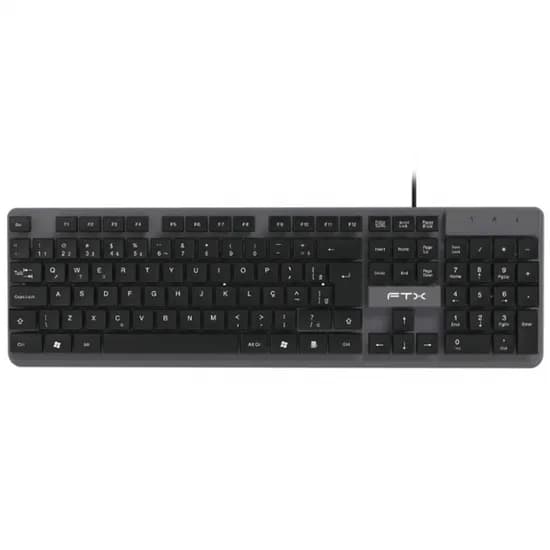 Teclado FTX K87 Portugues Preto/Cinza 128700