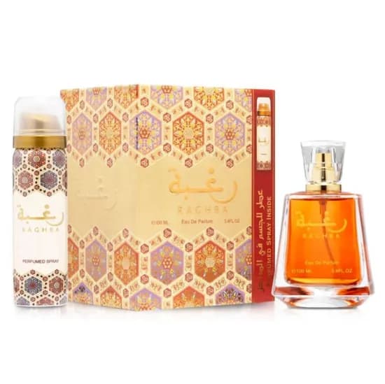 Kit Perfume Lattafa Raghba For Man Eau de Parfum Masculino 100ML + Desodorante 50ML