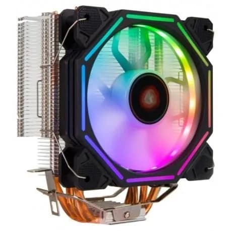 Air Cooler Cpu Sate CC-80 Argb, 120MM, Intel 115X/ 1200/ 1366, AMD AM2/ AM3/ AM4/ FM2/ FM1, Preto