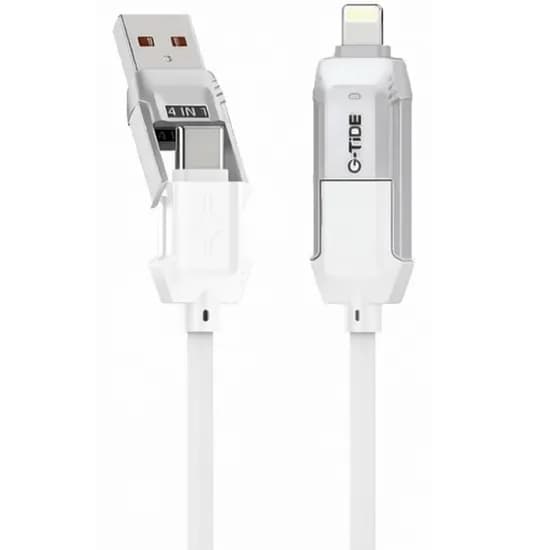 Cabo G-Tide Vida Colorida PC155-3 4 Em 1 - Branco 1.5 Metros