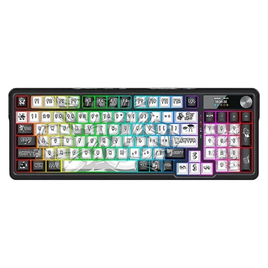 Teclado Gamer Redragon Artemis K719GF Pro RGB Sem Fio - Preto e Branco