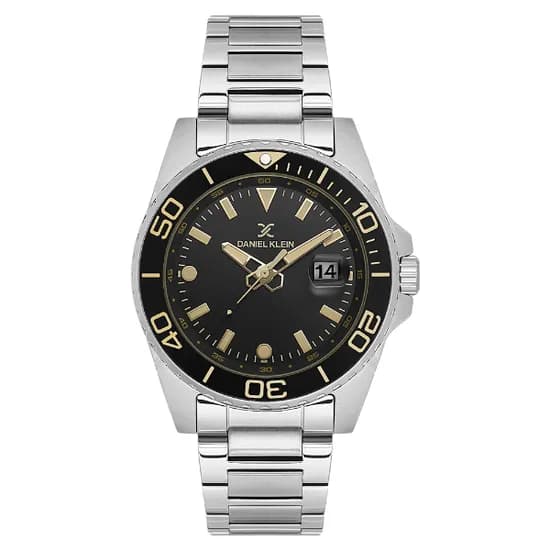 Relogio Analógico Masculino Daniel Klein DK.1.13990-5 Premium Gent / Pulseira de Aço Inoxidável - Prata/Preto
