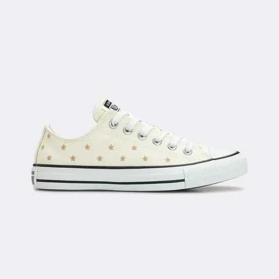 Calzado Converse Embroidered Stars Bajo Beige