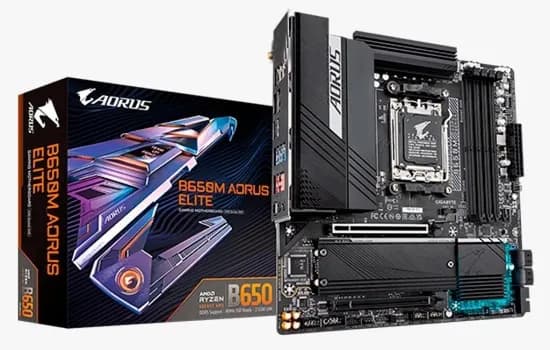 Placa-Mãe MB AMD AM5 Gigabyte B650M Aorus Elite Ax DDR5 Wi-Fi