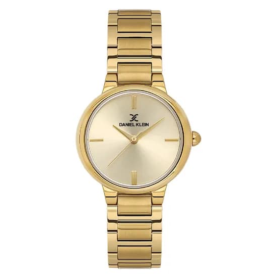 Relogio Analogico Feminino Daniel Klein DK.1.14100-4 Premium Lady / Pulseira de Aço Inoxidável - Gold