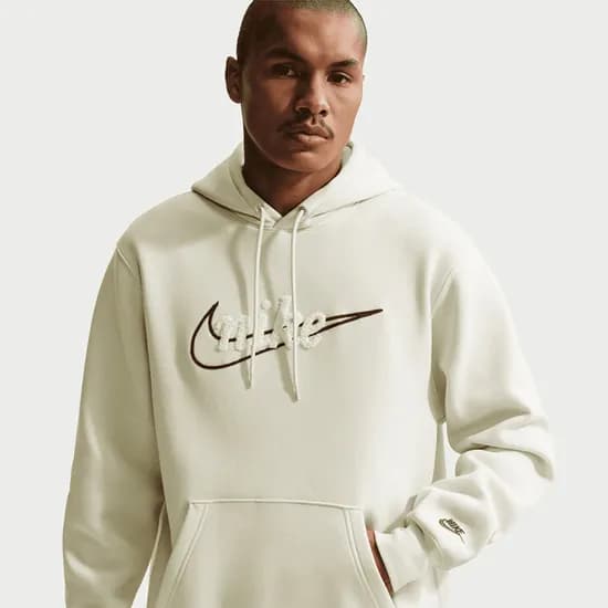 Moleton Nike Club BB Hoodie Beige