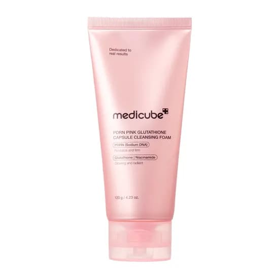 Sabonete Facial Medicube PDRN Pink Glutathione Capsule Cleansing Foam 120G