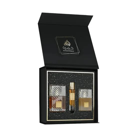 Kit Perfume Lattafa Khamrah Edp 100ML + 50ML + 12ML - Unisex