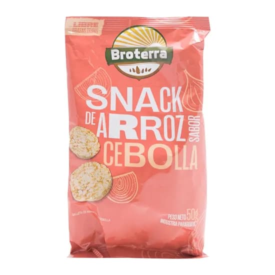 Snack de Arroz Broterra Cebola Pacote 50G