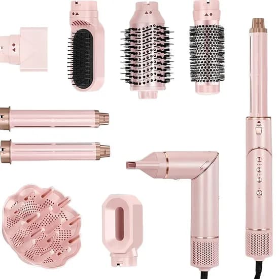Modelador de Cabelo Enzo 9 Em 1 EN-755P 220/240V 50/60HZ 1500W - Pink
