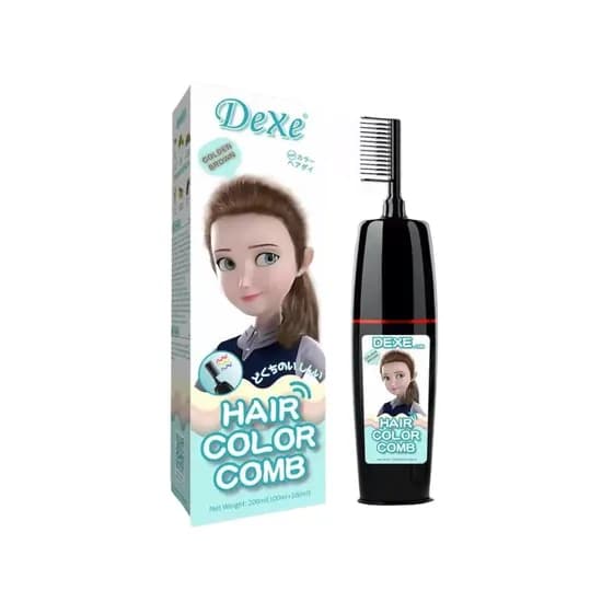 Dexe Hair Color Comb Golden Brown 200ML