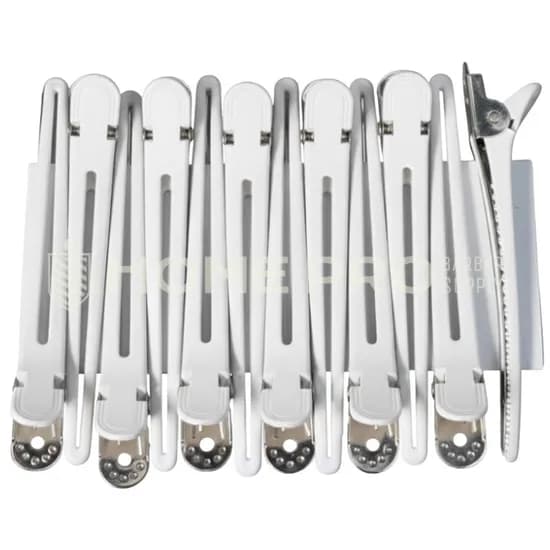 Presilha de Cabelo Lmpro Cor Branca com Estampa de Crocodilo 1234, Pacote com 12 Unid.