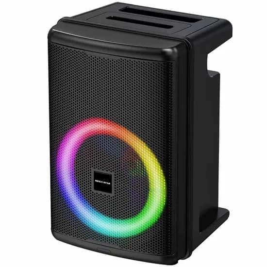Speaker Megastar SPA061BT 8 Watts com Bluetooth/ Rádio FM/ / Auxiliar/ Micro SD - Preto