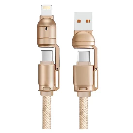 Cabo G-Tide Bullet Power WC155-5 USB/USB-C/Lightning 1.5 Metros - Dourado