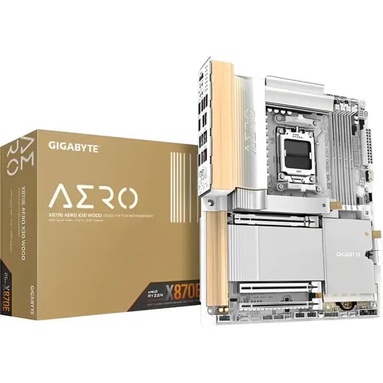 Placa Mãe Gigabyte X870E Aero X3D Wood AM5 DDR5