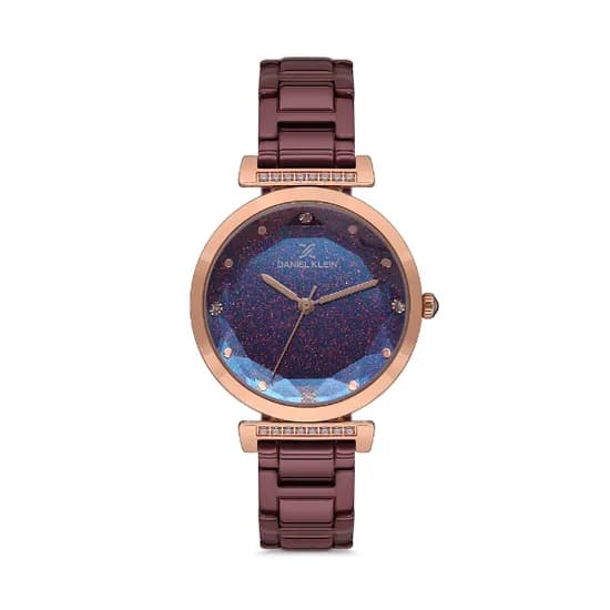 Relógio Analógico Feminino Daniel Klein Premium DK.1.12536-6 - Vermelho/Rosa Ouro