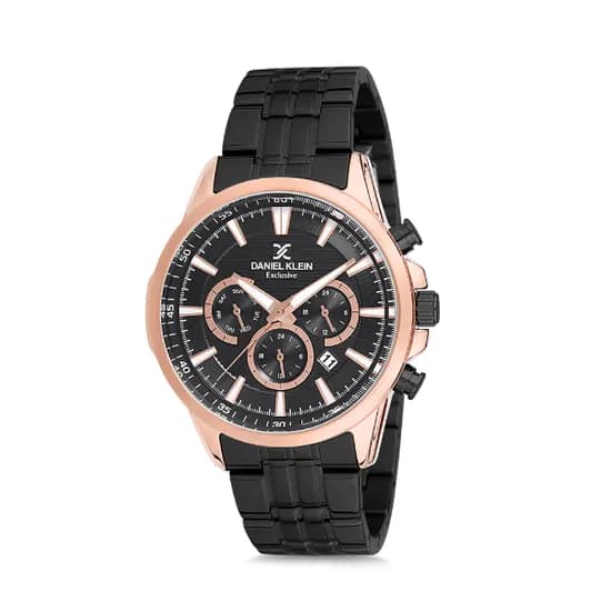 Relógio Analógico Masculino Daniel Klein Exclusive DK12146-3 - Preto e Dourado