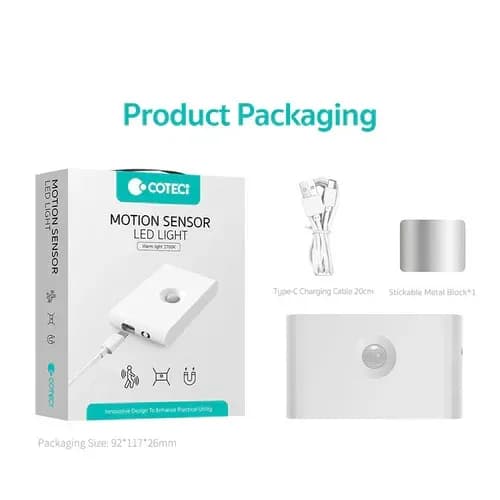 Luz LED Coteci (89005) C/Sensor de Presenca