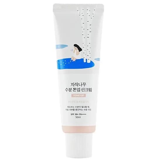Protetor Solar Facial Round Lab Birch Juice Moisturizing Tone Up Sunscreen SPF 50+ Pa++++ 50 ML