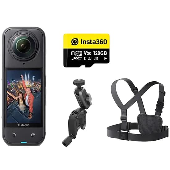 Kit Câmera de Ação INSTA360 X5 Cycling Bundle Cinsaaha (X511) 8K - Preto