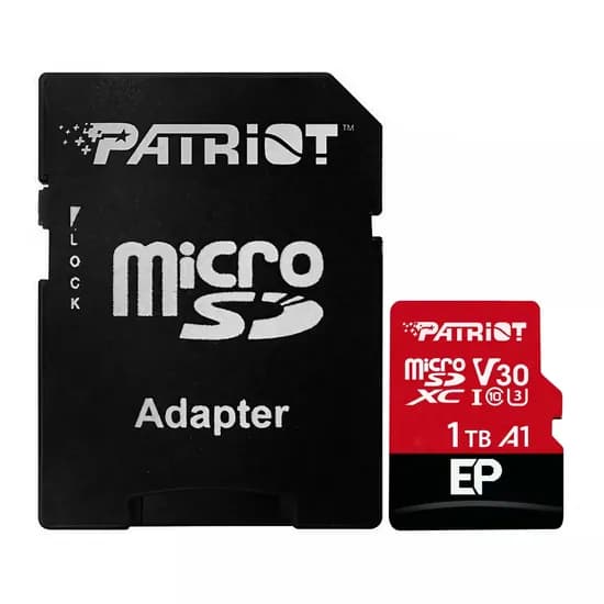 Cartão de Memória Micro SD Patriot A1 V30 1TB 90MBS - PEF1TBEP31MCX