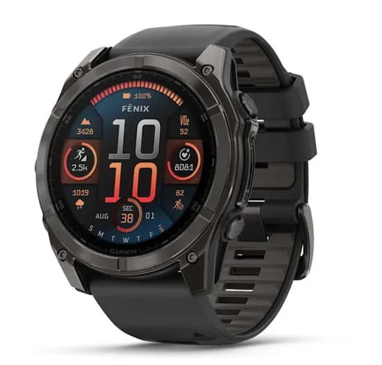 Garmin Relógio Fenix 8 51MM Amoled Sapphire Carbon Gray Titanium Black/Pebblegray 010-02905-20