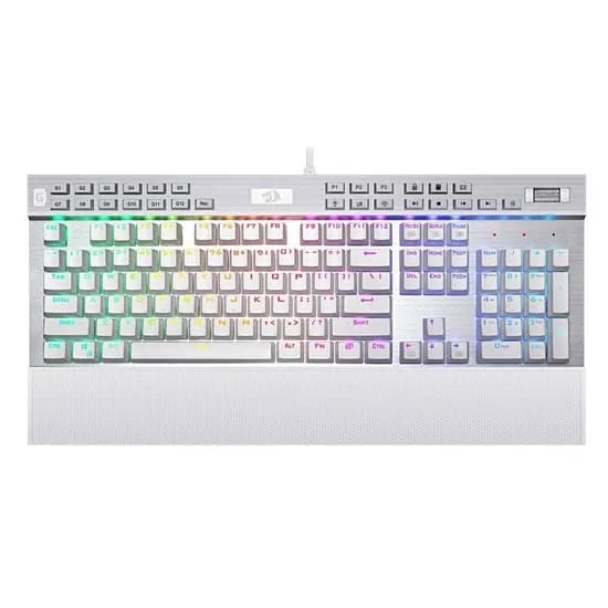 Teclado Gamer Redragon Yama K550W-RGB-1 - com Fio - Espanhol - Mecânico - Branco