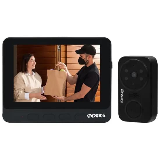 Video Porteiro Sate Smart Home A-DB23 4.3" HD com Timbre - Black