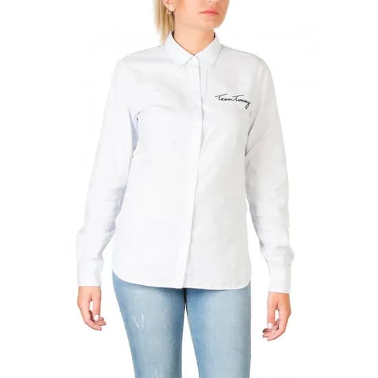 Camisa Tommy Hilfiger Feminina WW0WW21480-372 06 - Cinza