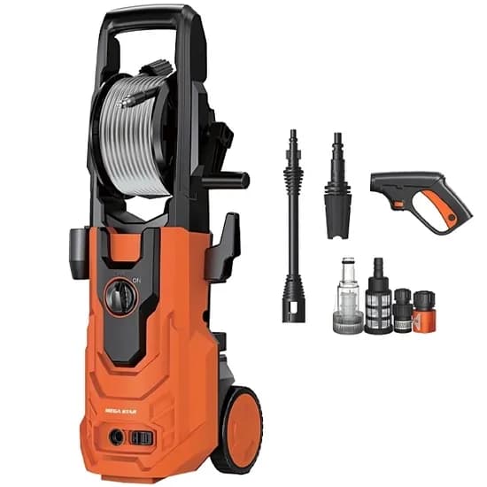 Hidrolavadora Megastar LA850 1.100 Watts de 4.7 L/M 220V ~ 50HZ - Laranja/Preta