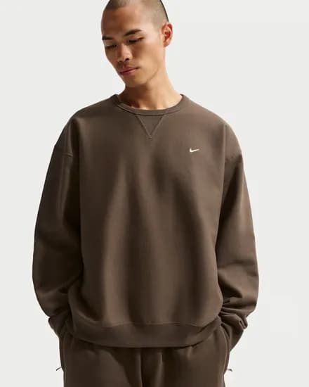 Moleton Nike Solo Swoosh Flece Brown