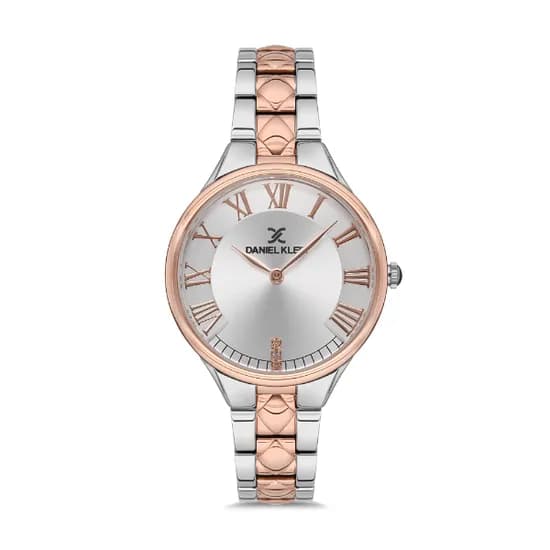Relógio Analógico Feminino Daniel Klein Premium DK.1.12558-4 - Prata/Rosa Ouro