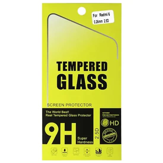 Película para Redmi 6 Tempered Glass