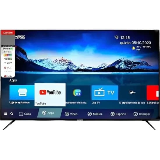 Magnavox TV Smart 75" 75MEZ573/M1 Uhd 4K ANDROID12 HDMI Wifi