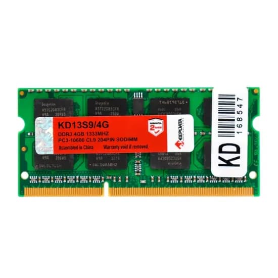 Memória para Notebook Keepdata, DDR3 4GB (1X4GB), 1333MHZ, So-DIMM, KD13S9/4G, Verde