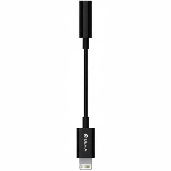 Adaptador Devia EC090 Con Audio 3.5MM Lightning - Black