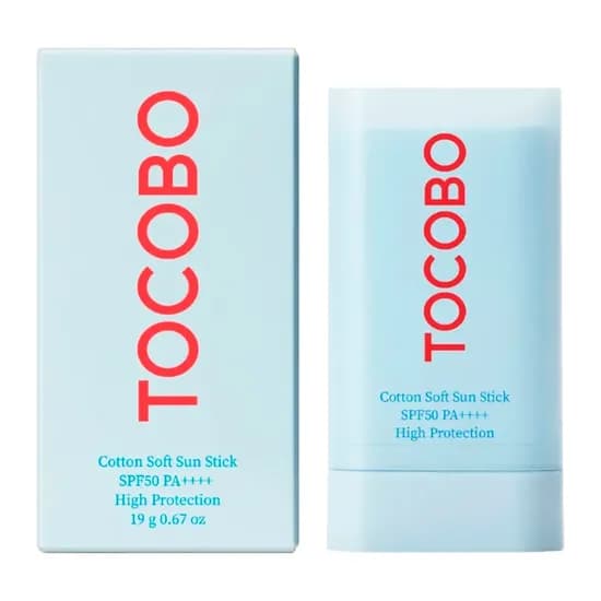 Protetor Solar Tocobo Stick Cotton Soft SPF50 Caixa 19G