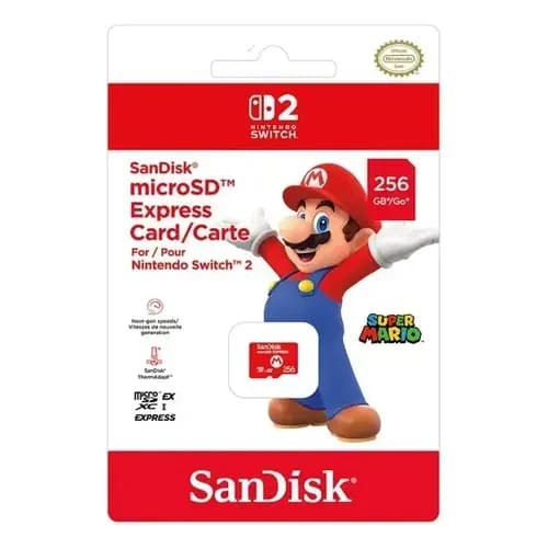 Cartão de Memória Sandisk p/Nintendo Switch 2 256GB