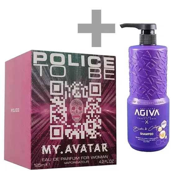 Kit Perfume Feminino Police To Be MY.Avatar For Woman Edp 125 ML + Shampoo Agiva