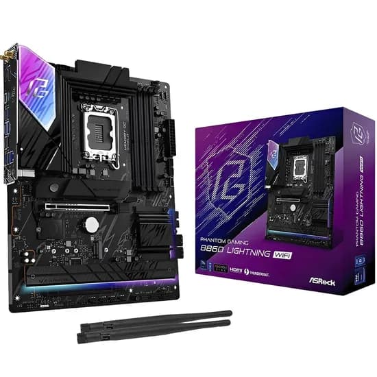 Placa Mãe Asrock Phantom Gaming B860 Lightning Wi-Fi LGA 1851 DDR5