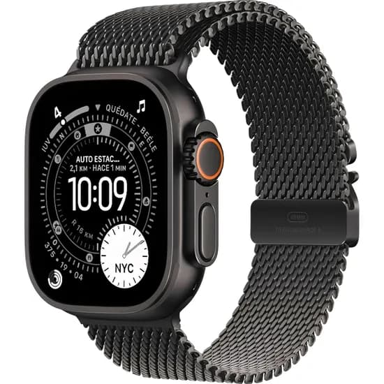 Apple Watch Ultra 3 (GPS + Cellular) Caixa de Titânio Preto e Pulseira Milanese Loop Na Cor Titânio Preto 49 MM M MF1Q4BE/A