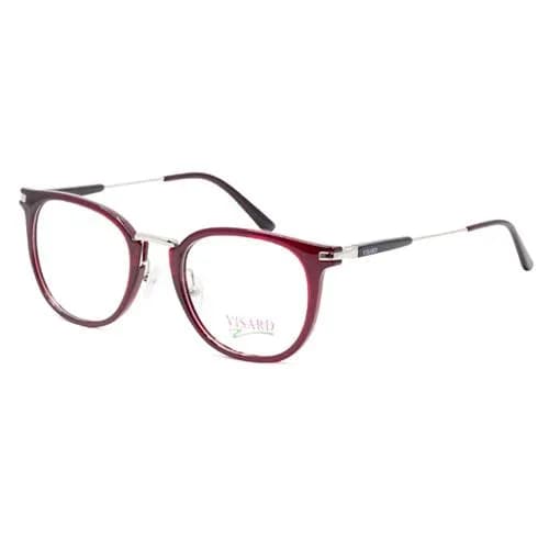 Óculos de Grau Visard CD0606 Feminino, Tamanho 50-20-140 C11 - Vermelho Escuro e Preto