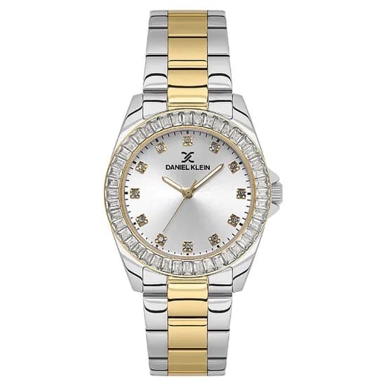 Relogio Analogico Feminino Daniel Klein DK.1.13950-4 Premium Lady / Pulseira de Aço Inoxidável - Prata/Dourado