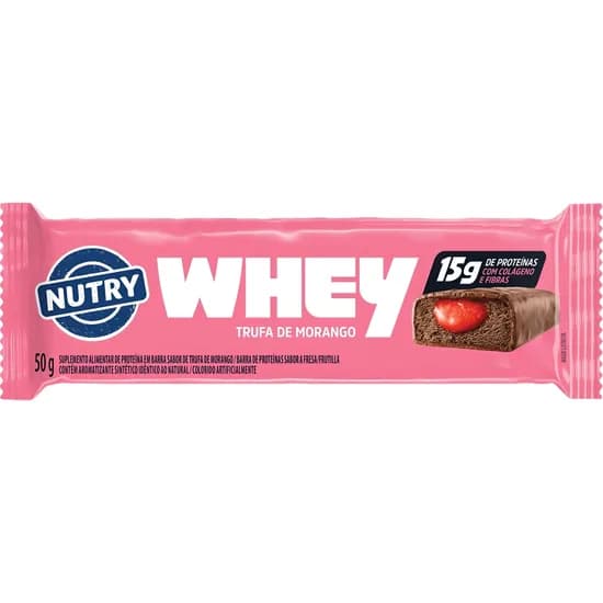 Supl. Barra de Cereal Nutry Whey Trufa Frutilla 12X50GR