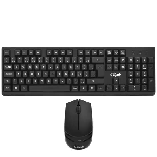 Kit Mouse e Teclado Krab KBKTM15 - 1600 Dpi - Português - Preto