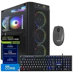 PC Montado Gamer Intel Core i3 10105F de 3.7GHZ 16GB de Ram / 240GB SSD / Geforce GTX750TI 4GB + Mouse / Teclado - Preto