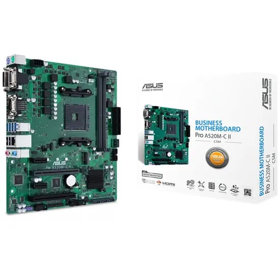 Placa Mãe Asus Pro A520M-C II/CSM AM4 DDR4