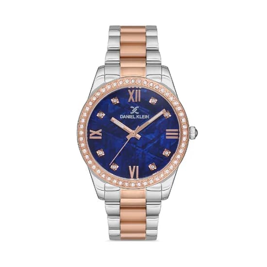 Relógio Analógico Feminino Daniel Klein Premium DK.1.12541-4 - Rosa Ouro/Prata